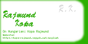 rajmund kopa business card